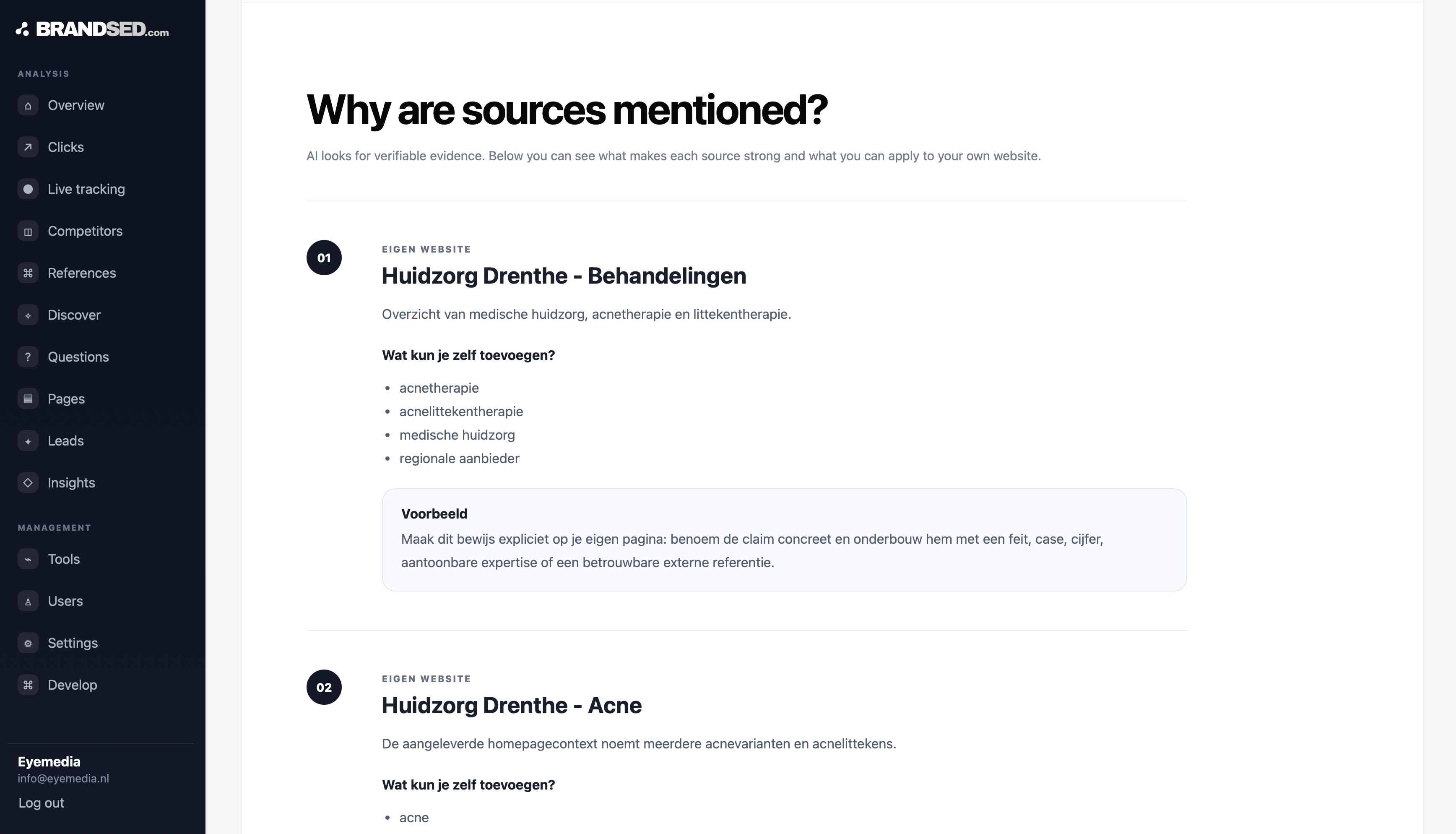 Brandsed dashboard